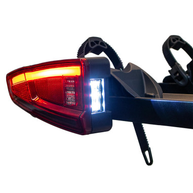 SPINDER  Porte-vélos platefor + Bâche pour porte-vélo Pour 4 vélos + Panneau de signalisation réfléchissant
