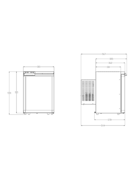 PACK EZA Réfrigérateur à compression 40L + Encadrement