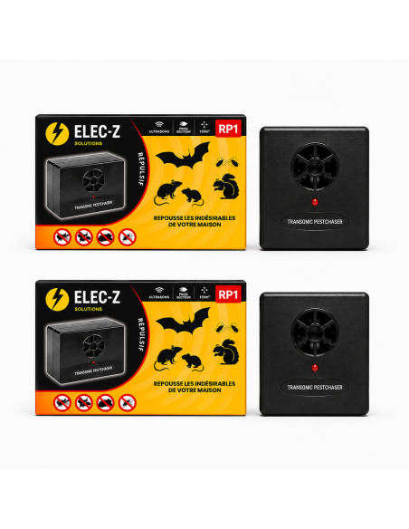 LOT 2 x RP1 Répulsif Ultrason Efficace Anti Chauve-souris