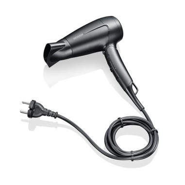 SÈCHE CHEVEUX DE VOYAGE  NOIR  1600 W  POIGNEE PLIABLE  AVEC DIFFUSEUR