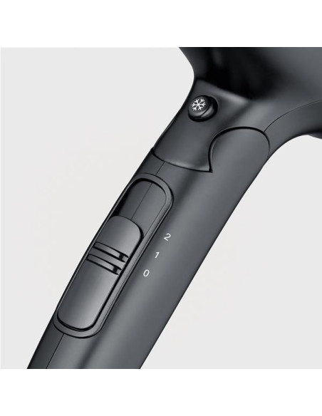 SÈCHE CHEVEUX DE VOYAGE  NOIR  1600 W  POIGNEE PLIABLE  AVEC DIFFUSEUR