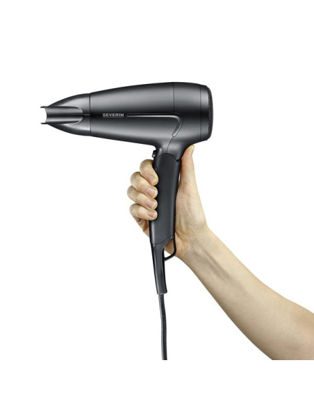 SÈCHE CHEVEUX DE VOYAGE  NOIR  1600 W  POIGNEE PLIABLE  AVEC DIFFUSEUR
