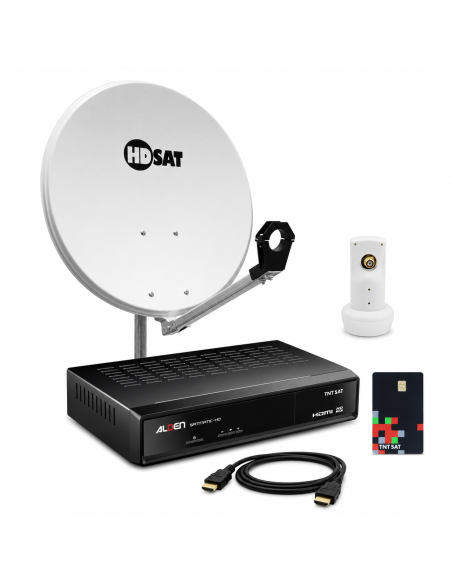 Pack parabole 60 cm + Décodeur TNTSAT ASTRA + LNB | HDSAT