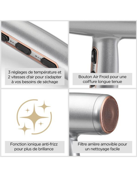 Sèche-cheveux Gris - Cosmos - D580DE