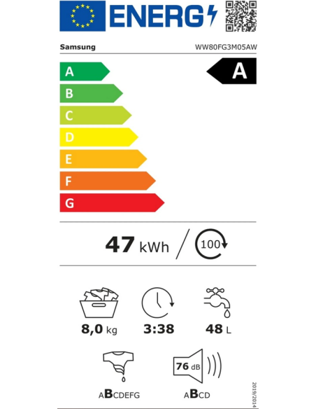 PACK SAMSUNG Lave-linge 8kg + Sèche-linge Pompe à Chaleur 8kg
