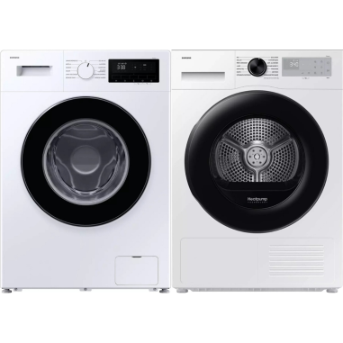 PACK SAMSUNG Lave-linge 8kg + Sèche-linge Pompe à Chaleur 8kg