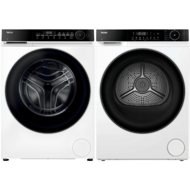 PACK HAIER Lave-linge hublot 10kg + Sèche-linge Pompe à Chaleur 9kg
