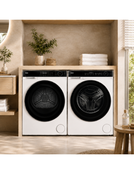 PACK HAIER Lave-linge hublot 10kg + Sèche-linge Pompe à Chaleur 9kg