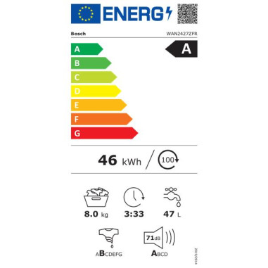 BOSCH Lave-linge frontal WAN2427ZFR