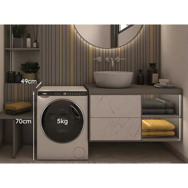 HAIER Lave-linge compact HW50-BP12307U1-S