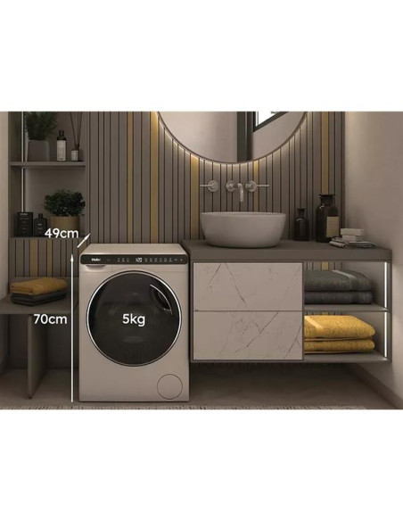 HAIER Lave-linge compact HW50-BP12307U1-S