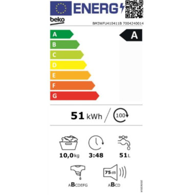 BEKO Lave-linge frontal BM3WFU410411B