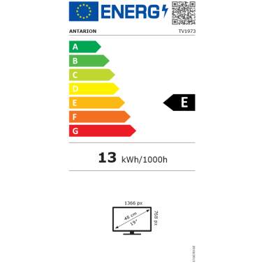ANTARION TV 19'' Android Officiel 12V/220V - DVD intégré - Camping-car