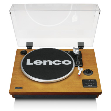 Lenco LS-55WA Lecteur de disques avec Bluetooth®. encodeur MP3 USB. haut-parleurs Wood