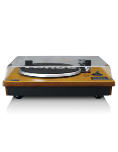 Lenco LS-55WA Lecteur de disques avec Bluetooth®. encodeur MP3 USB. haut-parleurs Wood 2