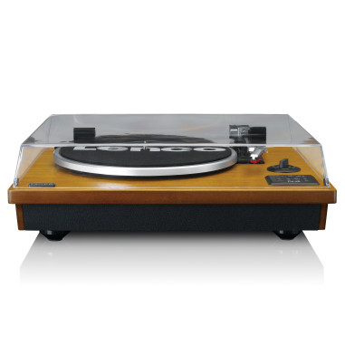 Lenco LS-55WA Lecteur de disques avec Bluetooth®. encodeur MP3 USB. haut-parleurs Wood