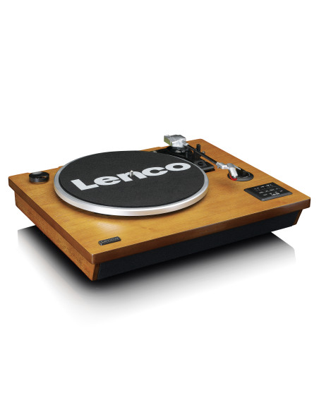 Lenco LS-55WA Lecteur de disques avec Bluetooth®. encodeur MP3 USB. haut-parleurs Wood