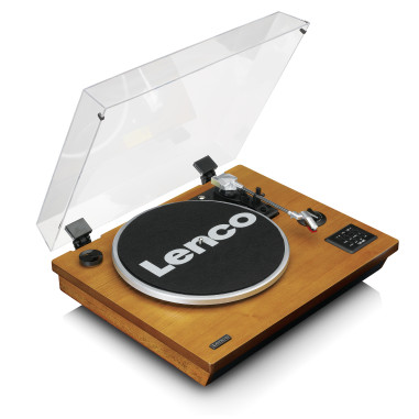 Lenco LS-55WA Lecteur de disques avec Bluetooth®. encodeur MP3 USB. haut-parleurs Wood