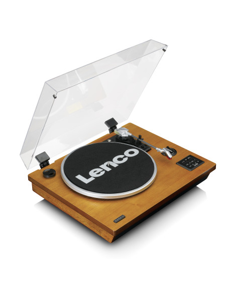 Lenco LS-55WA Lecteur de disques avec Bluetooth®. encodeur MP3 USB. haut-parleurs Wood
