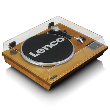 Lenco LS-55WA Lecteur de disques avec Bluetooth®. encodeur MP3 USB. haut-parleurs Wood