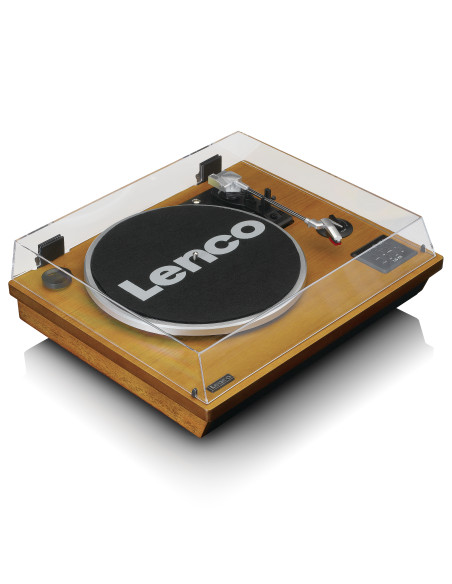 Lenco LS-55WA Lecteur de disques avec Bluetooth®. encodeur MP3 USB. haut-parleurs Wood