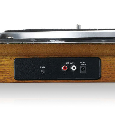 Lenco LS-55WA Lecteur de disques avec Bluetooth®. encodeur MP3 USB. haut-parleurs Wood