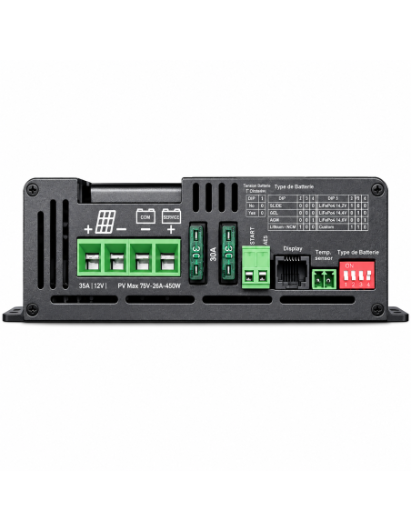 ANTARION Régulateur de Charge Solaire MPPT 35A Double Sortie