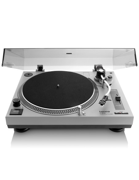 Lenco L-3810GY Platine à entraînement direct PC encodeur CE-UK Gris