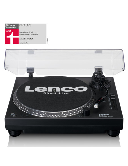 Lenco L-3818BK Lecteur de disques à entraînement direct avec encodage USB/PC Noir
