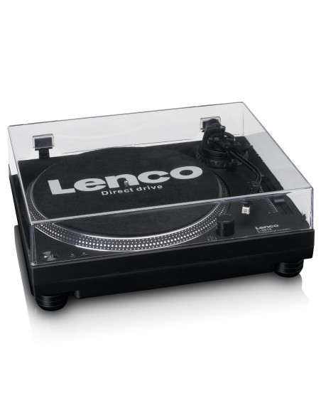 Lenco L-3818BK Lecteur de disques à entraînement direct avec encodage USB/PC Noir