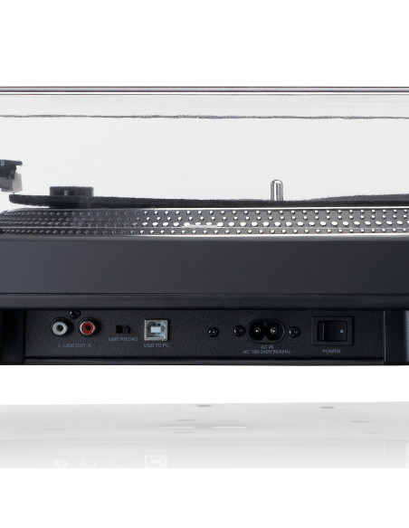 Lenco L-3818BK Lecteur de disques à entraînement direct avec encodage USB/PC Noir