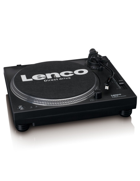 Lenco L-3818BK Lecteur de disques à entraînement direct avec encodage USB/PC Noir