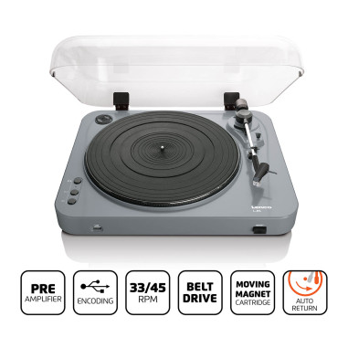 Lenco L-85 GREY Lecteur de disques avec encodage direct USB gris