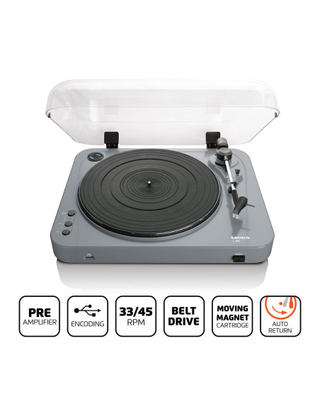 Lenco L-85 GREY Lecteur de disques avec encodage direct USB gris