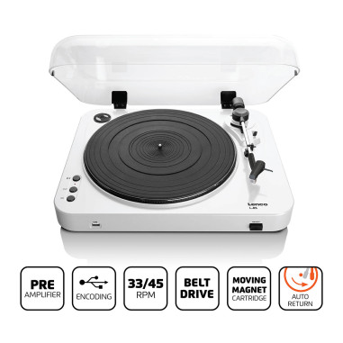 Lenco L-85 WHITE Lecteur de disques avec encodage direct USB Blanc