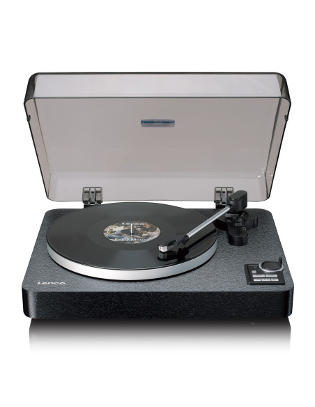 Lenco LBTA-165BK Tourne-disque entièrement automatique avec transmission Bluetooth® et préamplificateu