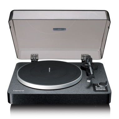 Lenco LBTA-165BK Tourne-disque entièrement automatique avec transmission Bluetooth® et préamplificateu