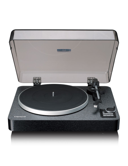 Lenco LBTA-165BK Tourne-disque entièrement automatique avec transmission Bluetooth® et préamplificateu