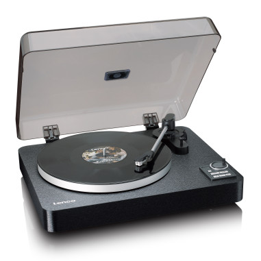 Lenco LBTA-165BK Tourne-disque entièrement automatique avec transmission Bluetooth® et préamplificateu