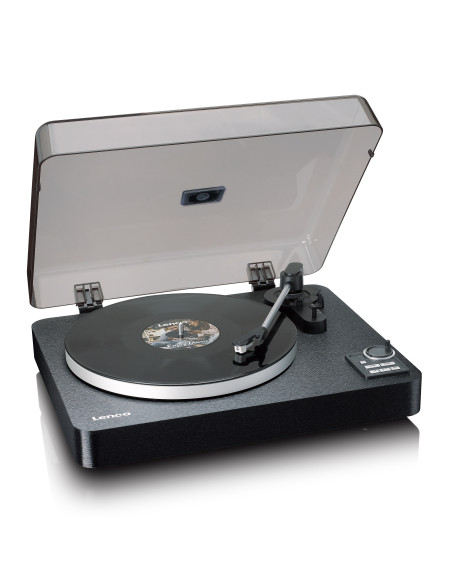 Lenco LBTA-165BK Tourne-disque entièrement automatique avec transmission Bluetooth® et préamplificateu