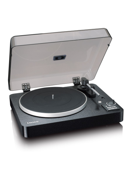 Lenco LBTA-165BK Tourne-disque entièrement automatique avec transmission Bluetooth® et préamplificateu