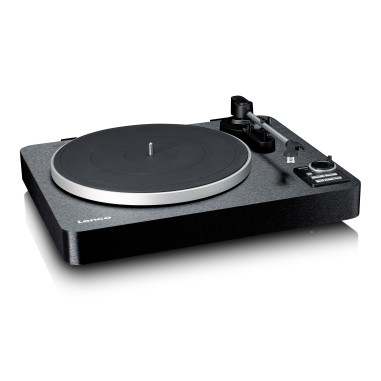 Lenco LBTA-165BK Tourne-disque entièrement automatique avec transmission Bluetooth® et préamplificateu