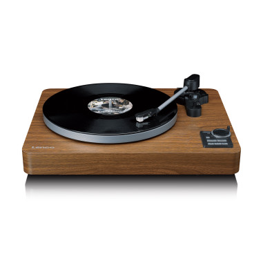 Lenco LBTA-165WD Tourne-disque entièrement automatique avec transmission Bluetooth® et préamplificateur Plateau de la platine