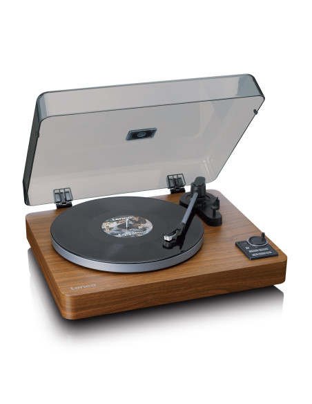 Lenco LBTA-165WD Tourne-disque entièrement automatique avec transmission Bluetooth® et préamplificateur Plateau de la platine