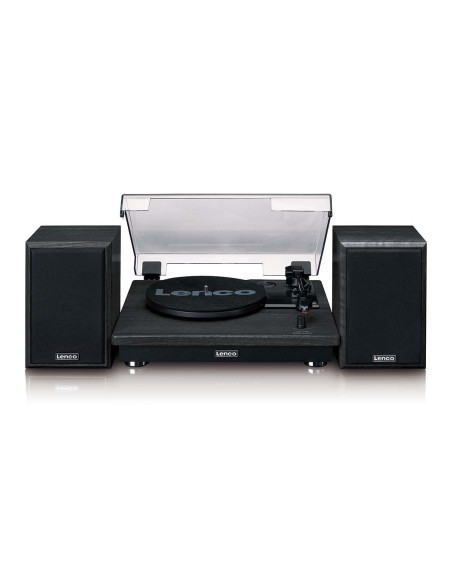 Lenco LS-100BK Platine vinyle avec réception Bluetooth® et deux enceintes externes