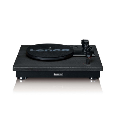 Lenco LS-100BK Platine vinyle avec réception Bluetooth® et deux enceintes externes