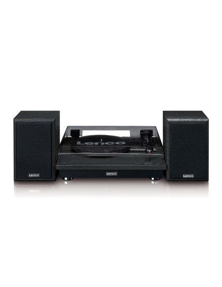 Lenco LS-100BK Platine vinyle avec réception Bluetooth® et deux enceintes externes