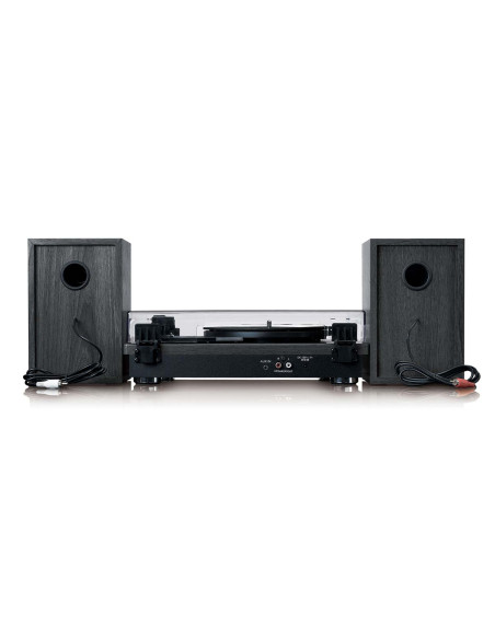 Lenco LS-100BK Platine vinyle avec réception Bluetooth® et deux enceintes externes