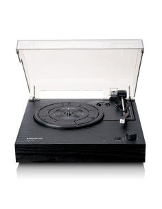 Lenco LS-15BK Lecteur de disques avec Bluetooth®. deux haut-parleurs intégrés et cartouche AT3600L Noir