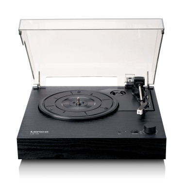 Lenco LS-15BK Lecteur de disques avec Bluetooth®. deux haut-parleurs intégrés et cartouche AT3600L Noir